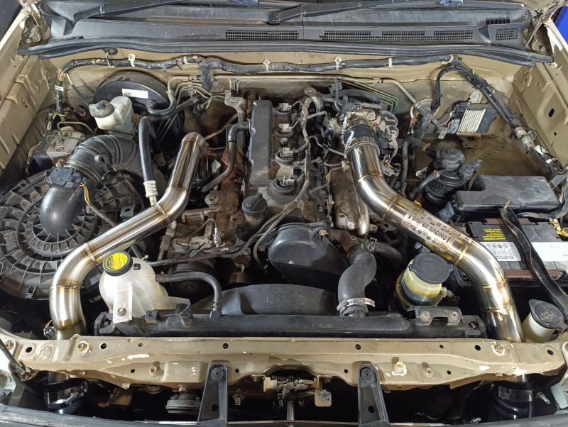 Custom polished intercooler and boost pipe installation by SNIPER Racing