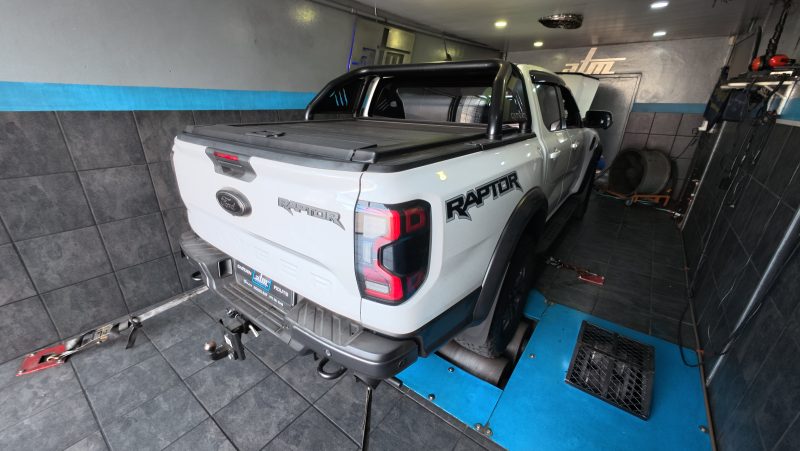 Ford Ranger Raptor on the ATM Chiptuning dyno in Mossel Bay